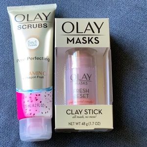 Facial scrub and clay mask set....Brand New!